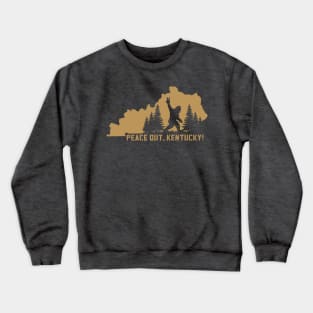 Kentucky Bigfoot Peace Out! Crewneck Sweatshirt